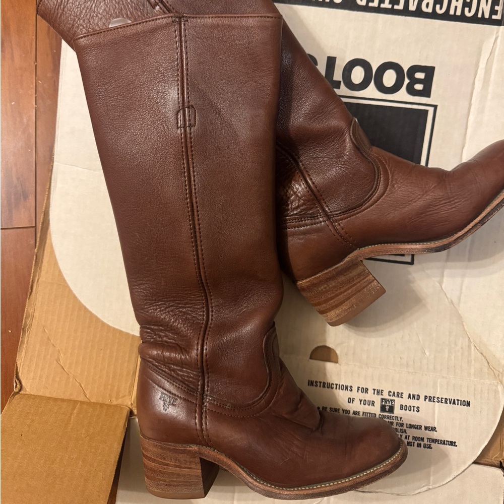 Frye Brown Campus Boots